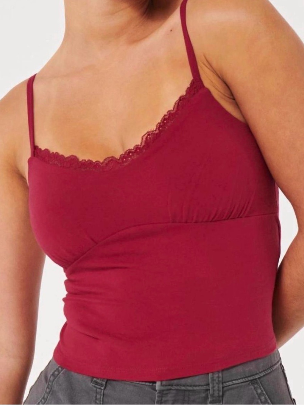 Hollister-co Women's Red Crop-top